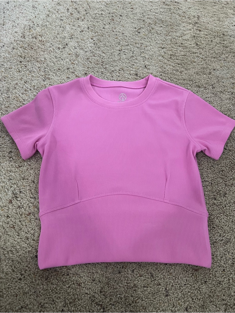 Women’s Move Theology Short-Sleeve Pink Cropped Active Top